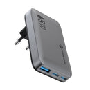 Der Forcell F-Energy Ultra Slim GaN III Ladegerät bietet mit 65W Leistung und zwei USB-C sowie einem USB-A Port eine effiziente Lösung für schnelles Laden. Ideal für moderne Geräte, unterstützt es Quick Charge 4.0 und Power Delivery, und punktet durch sein kompaktes Design.