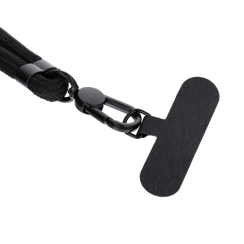 Entdecken Sie die multifunktionale Handykette SWING: 165 cm langes, verstellbares Dacron-Seil, in verschiedenen Farben. Ideal für Smartphones und mobile Lautsprecher – sicher und stilvoll!
