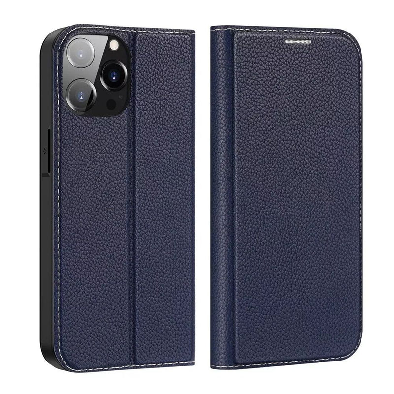 Optimaler Schutz & Stil für Ihr iPhone 14 Pro Max: Die Dux Ducis Skin X2 Ledertasche! Passgenau, mit Aussparungen für volle Funktionalität, ökologischem Leder und TPU-Innenleben. Inklusive Kartenfach & Ständerfunktion.