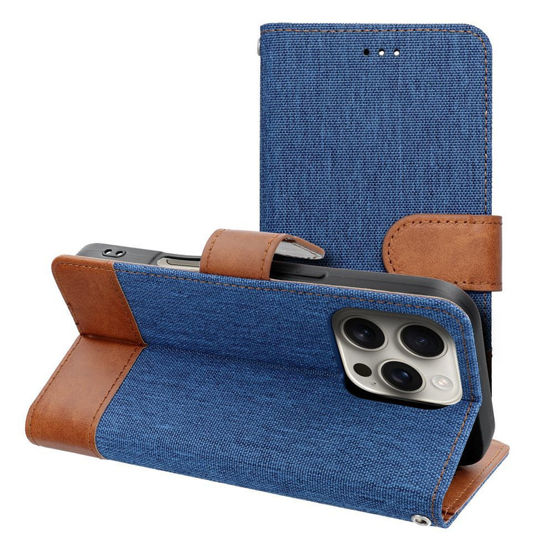 Entdecken Sie das Jeans Book für Apple iPhone 17 Air: Ein stylisches Case mit Denim-Finish, drei Kartenfächern und robustem Verschluss. Perfekter Schutz & Stil für Ihr Smartphone. Ideal für den Alltag.