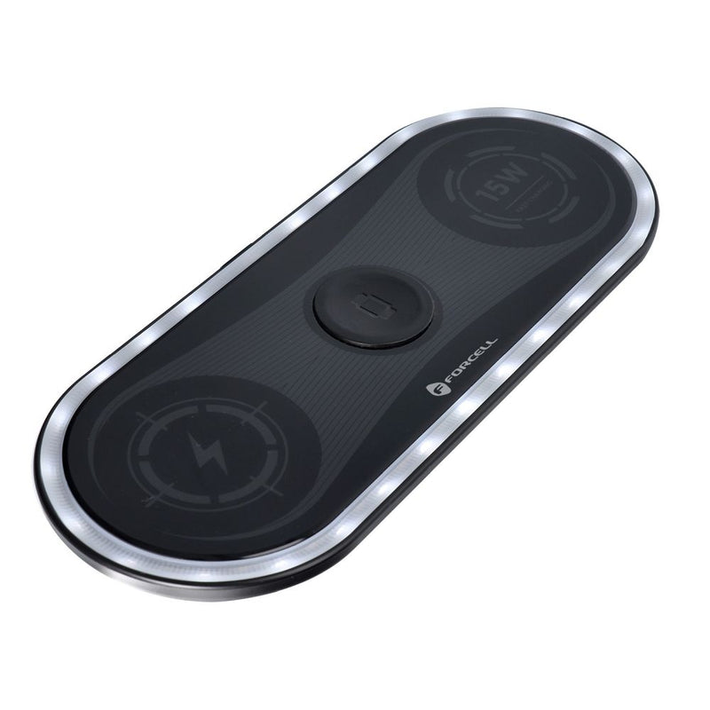 Optimieren Sie Ihren Ladevorgang mit dem Forcell F-ENERGY Ellipse 3-in-1 Wireless Charger! Perfekt für Apple-Produkte, ermöglicht das 15W Gerät schnelles Laden von iPhone, Apple Watch & AirPods. Stilvoll, sicher und platzsparend.