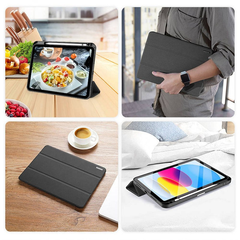 Kaufen Sie die Dux Ducis Domo Hülle für das iPad 10.9 2022. Perfekter Schutz, elegantes Design & Stifthalter. Ideal für Business und Freizeit. Schützt effektiv vor Kratzern und Stößen.
