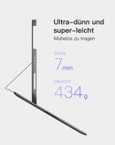Inateck Super-leichte Tastatur-Hülle für iPad Air 11-Zoll (M3/M2, 2025/2024), iPad Air 10,9-Zoll (5/4), iPad 10. Gen, iPad Pro 11-Zoll (4/3/2/1), schwarz, deutsch