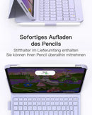 Inateck Super-leichte Tastatur-Hülle für iPad Air 11-Zoll (M3/M2, 2025/2024), iPad Air 10,9-Zoll (5/4), iPad 10. Gen, iPad Pro 11-Zoll (4/3/2/1), schwarz, deutsch