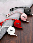 Z. Telescopic three-in-one charging line mobile phone multi-function multi-head Accessories