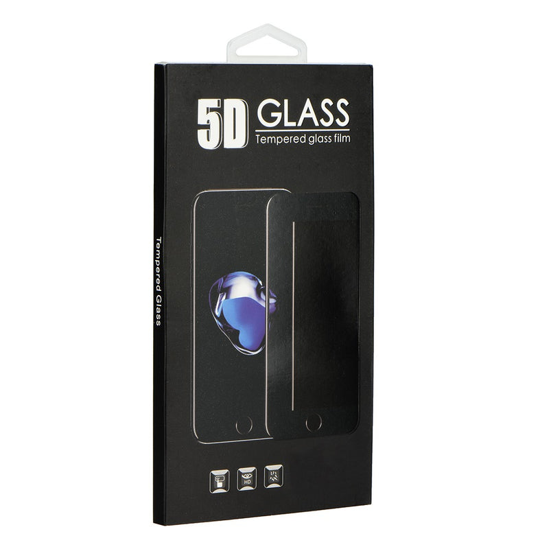 5D Panzerglasfolie mit Rahmen für iPhone 8 Plus Schwarz