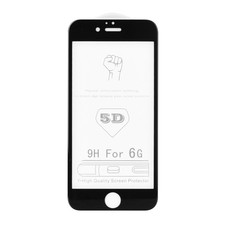 5D Premium Panzerglas mit Rahmen für iPhone 7 / 8