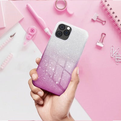 Forcell SHINING Case für Apple iPhone 13 Pro in pink-silber