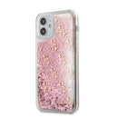 Guess 4G Liquid Glitter Cover für Apple iPhone 12 mini (5,4) Pink