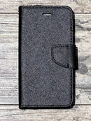 Handytasche für Apple iPhone XS u. iPhone X in schwarz mit Verschluss