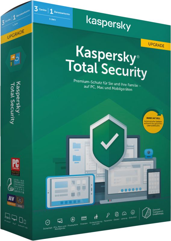 Kaspersky Total Security 2020 3 Geräte Upgrade