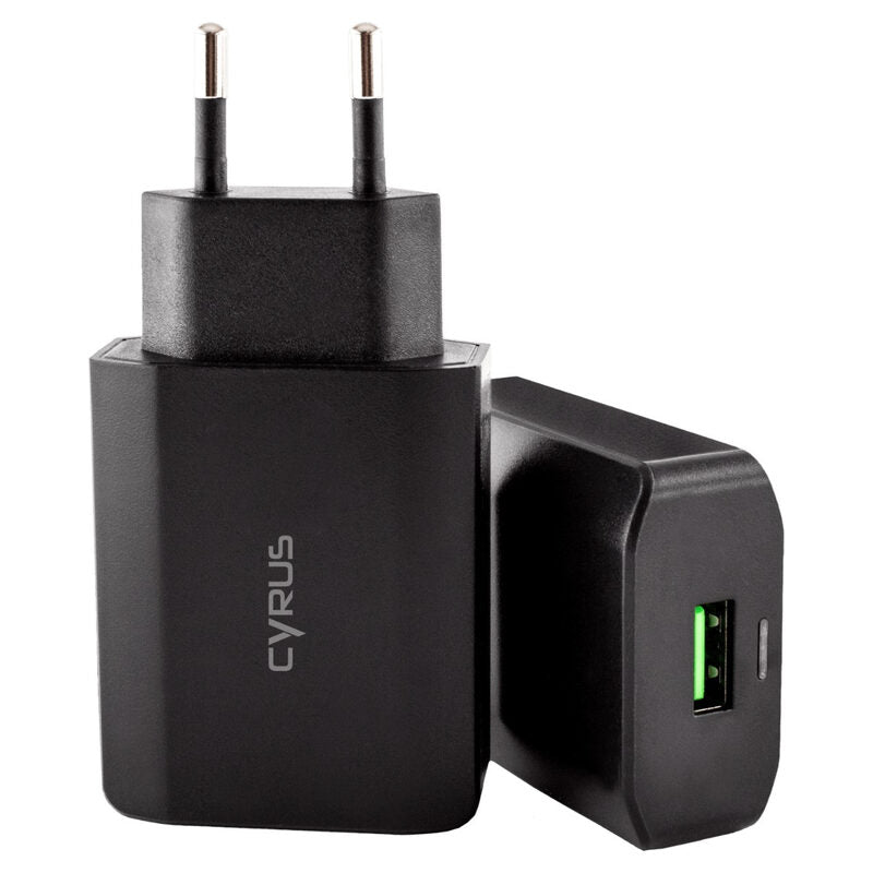 Cyrus USB-Schnell Ladegerät 18 Watt in schwarz