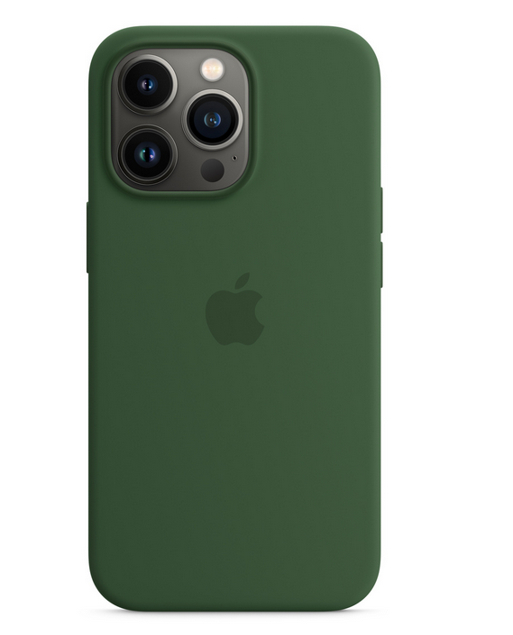 Apple iPhone 13 Pro Silikon Case mit MagSafe, kleegrün